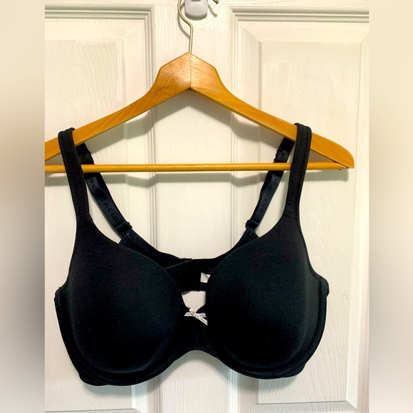Cacique Women's 40 DD Black Lightly Lined T-Shirt Bra Underwire Padded Back Hook - Picture 1 of 9